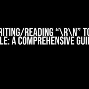 About Writing/Reading “rn” to/from a File: A Comprehensive Guide