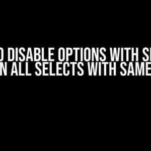 How to Disable Options with Specific Value in All Selects with Same Name?