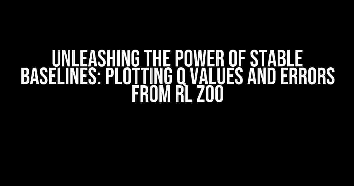 Unleashing the Power of Stable Baselines: Plotting Q Values and Errors from RL Zoo